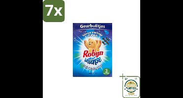 7 x Robijn Geurbuiltjes Intense 3 stuks per verpakking - Grootverpakking - Geur In Kast - Kledingkast - Frisheid Kleding - Langdurige Geur - Geurbuiltjes