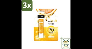 3 x Sence - Soft Care Vitamin C - Lippenbalsem - Hydraterend - 4,3 g - Grootverpakking - Vitamine C Lippenbalsem - Hydraterende Lippenbalsem - Lippen Verzorging - Droge Lippen Herstel - Gezonde Lippen