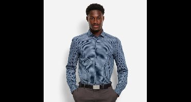 Olymp Body Fit LM Blauw dessin 2150