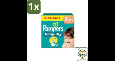 1 x Pampers – Luiers – Baby Dry Maat 3 – 150 Luiers- Koffiezetapparaat - Koffiezetapparaat - Koffiezetapparaat