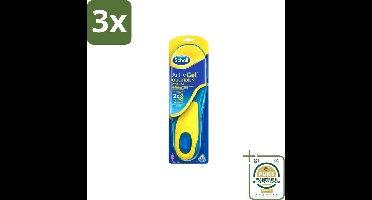 3 x Scholl - Inlegzolen - ActivGel - Maat 35.5 - 40.5 - 1 Paar Inlegzolen - Grootverpakking - Inlegzolen - Voetcomfort - Voetondersteuning - Schokdemping - Activgel