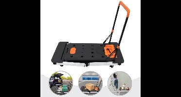 Werkbank – Werkplatform – Handkar – Opvouwbare Werktafel – Transportkar – Verstelbare Hoogte – Corrosiebestendig & Schokbestendig