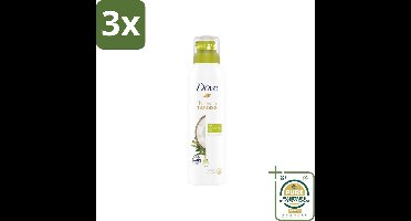 3 x Dove Shower Foam Coconut Oil 200 ml - Grootverpakking - Douche Mousse - Kokosolie - Huid Verzorging - Scheren En Douchen - Zachte Huid