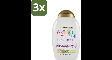 OGX - Coconut Miracle Oil - Conditioner - Herstellend - Voor Beschadigd Haar - 385 ml - Bulkverpakking - 3 stuks