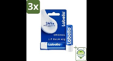 3 x Labello - Original - Lippenbalsem - Hydraterend - Stick - 4.8 g - Grootverpakking - Lippenbalsem - Lippenverzorging - Labello - Hydraterende Lippenbalsem - Beschermende Lippenbalsem