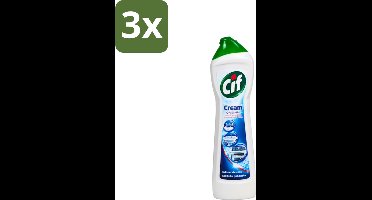 Cif - Schuurmiddel - Cream Original - Verwijdert 100% Vuil- 500ml - Bulkverpakking - 3 stuks