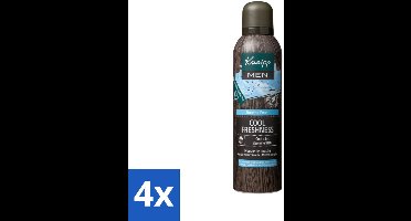 4 x Kneipp - Douche schuim - Men Cool Freshness - Frisse geur - 200 ml - Douche Foam - Mannen - Verfrissend - Munt - Jojoba