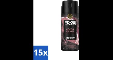 Axe – Deodorant – Cocoa Velvet – 150 ml - Bulkverpakking - 15 stuks