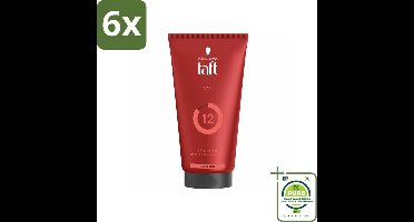 Taft - V12 - Styling Gel - Turbo fixatie - 150 ml - Voordeelverpakking - 6 stuks - Haargel - Taft