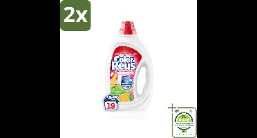 Color Reus - Vloeibaar Wasmiddel - Gekleurde Was - 19 Wasbeurten - Voordeelverpakking - 2 stuks - Kleurwasmiddel - Vlekkenverwijderaar