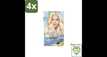 Garnier - Nutrisse Ultra BLonde D+++ - Ontkleuring - Ultra Puur Blond - Super Oplichtend - Permanente Kleur - Voordeelverpakking - 4 stuks - Ultra Blonde - Haar Ontkleuring
