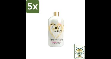 5 x Treaclemoon – Bad- & Douchegel – Creamy Shea Butterfly – 500 ml - Grootverpakking - Bad En Douchegel - Shea Butter - Bloemige Geur - Ontspanning - Zachte Geur