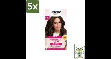5 x Palette - Haarverf - Perfect Gloss 5 Medium Brown - Grootverpakking - Koffie - Koffiezetapparaat - Koffiezetapparaat