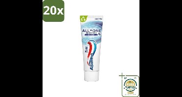 20 x Aquafresh - Tandpasta - All In One Protection - Pure Breath - 75ml - Grootverpakking - Tandpasta - Frisse Adem - Tanden Beschermen - Tandvlees Beschermen - Gaatjes Beschermen