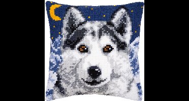 Vervaco - Kruissteekkussen kit - Wolf - PN-0008677 - Borduren - Borduurpakket - Borduurpakket volwassenen - Borduurpakket kind