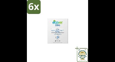 Ecover - Waspoeder Universal Zero - Zonder geurstoffen - 1,2 kg - Voordeelverpakking - 6 stuks - Wasmiddel - Biologisch afbreekbaar