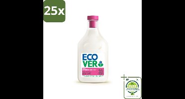 25 x Ecover - Wasverzachter - Appelbloesem & Amandel - 1 liter - Grootverpakking - Wasverzachter - Appelbloesem - Amandel - Biologisch Afbreekbaar - Plantaardige Ingrediënten