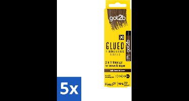 Got2B - 2-in-1 Gel - Brows & Edges Donkerbruin - 16 ml - Bulkverpakking - 5 stuks