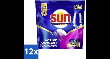 Sun - Vaatwascapsules - Brilliant Shine All-in-1 - 26 capsules - Voordeelverpakking - 12 stuks