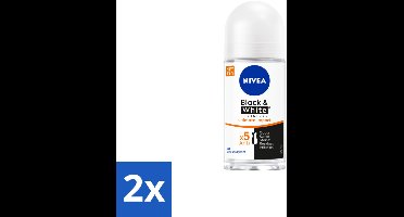 2 x NIVEA - Deodorant Roller - Zwart & Wit Ultieme Impact - 72 Uur Anti-Transpirant - 50 ml - NIVEA Deodorant - Anti-transpirant - Deodorant Roller - Anti-vlekkentechnologie - 72 Uur Bescherming