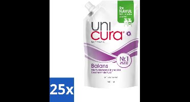 Unicura – Vloeibare Handzeep Navulling – Balans – 500 ml - Bulkverpakking - 25 stuks