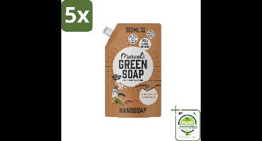 5 x Marcel’s Green Soap – Allesreiniger Navulling – Sandelhout & Kardemom – 500 ml - Grootverpakking - Handzeep Navulling - Sandelhout En Kardemom - Natuurlijke Handzeep - Biologische Handzeep - Duurzame Handzeep