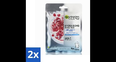 Garnier - SkinActive - Hydra Bomb Sheet Mask - Granaatappel - Gezichtsmasker - 1 Gezichtsreinigingsmiddel - Voordeelverpakking - 2 stuks
