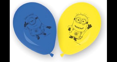 Minions The Rise Of Gru - 11 inch blauwe en gele ballonnen - 8 stuks