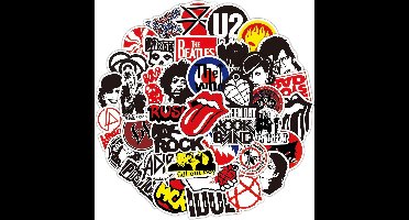 Set van 100 waterdichte vinylstickers met rock- en hiphopdesigns voor laptops, flessen en meer