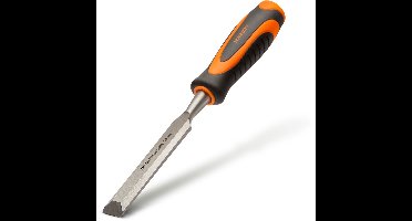 Houtbeitel Met Slagkap – Gehard Staal HRC 57–62 – Ergonomische Rubber Handgreep – Precisiebeitel Voor Houtbewerking, Uithakken En Vormgeven – Geschikt Voor Werkplaats En Hobbygebruik [10617C]