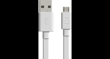 Xtorm Flat USB to Micro USB Cable (1m) - Wit