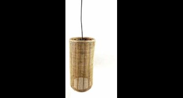 Hanglamp fijn geweven bamboe - (D30 x (H)60 cm
