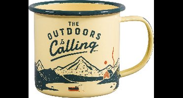 Outdoors calling emaille drinkbeker - Gentlemens Hardware