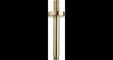 Xellanz luxe douche -arm rond plafondbev. 15 cm. - Geborsteld Messing