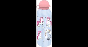 Unicorn Schoolbeker 500 Ml Aluminium Blauw - Eenhoorn