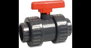 Mega Kogelkraan PVC-U 63 mm lijmmof 16bar DN50 grijs type Safe 600 Viton