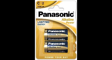 Panasonic  LR14 2-BL, Alkaline Power Alkaline 1.5V niet-oplaadbare batterij - Type C