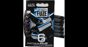 12x Body-X Fuze Men Triple Blades Wegwerpmesjes 6 stuks