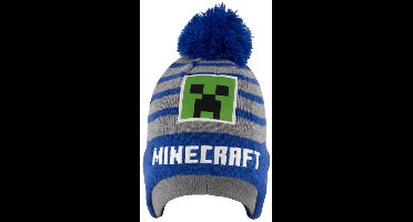 Minecraft Muts Blauw - maat 52
