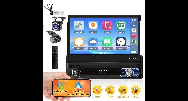 Android 15 Autoradio – Auto Stereo – Multimedia Speler – Navigatiesysteem – Touchscreen Radio – 9 Inch HD IPS Scherm – 8-Core CPU – Draadloze CarPlay & Achteruitrijcamera