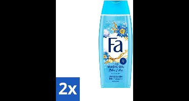 2 x Fa - Douchegel - Magische Olie - Blue Lotus Geur - 250 ml - Douchegel - Hydratatie - Zachte Huid - Blue Lotus - Roze Jasmijn