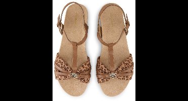 Tom Tailor Platte sandalen met dierenprint 38 mud
