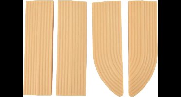 Rubber Rolstoel Oprit Set van 4 - Universeel voor Drempels, Deuropeningen & Badkamer - Creme Kleur - Reserveonderdelen voor Sloten