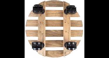 Esschert Design | Plantenroller rond | hout | Bruin | Ø29xH8 cm