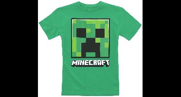 Minecraft Kids - Creeper Face T-shirt - groen - 128