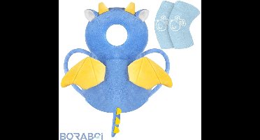 Babyhoofdbescherming - Verstelbaar - Ademend - Blauwe Draak