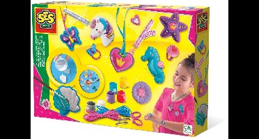 SES Creative - Hobby Pink - Gieten en Schilderen - Sieraden Maken - Knutselen Meisjes - Sneldrogend - Vanaf 5 jaar