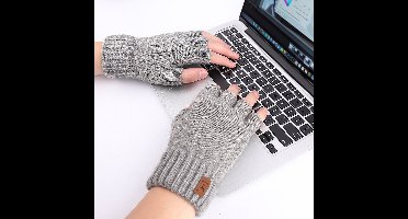 Gebreide vingerloze handschoenen van alpacawol