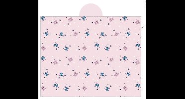 Stitch fleece plaid met capuchon 120 x 150 cm - polyester
