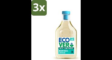 Ecover Wasmiddel Universeel Kamperfolie & Jasmijn 28 Wasbeurten 1 liter - Bulkverpakking - 3 stuks